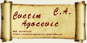 Cvetin Agočević vizit kartica
